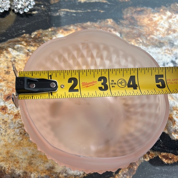Indiana Glass Pink Satin Diamond Point dish - Picture 8 of 8